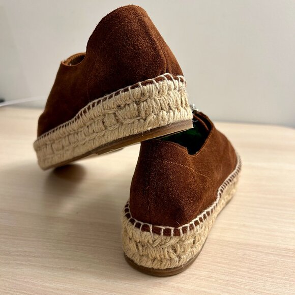 Alexander Wang Rich Brown Suede Devon Espadrille Platform Sneakers Zip Front 8 - Picture 13 of 16